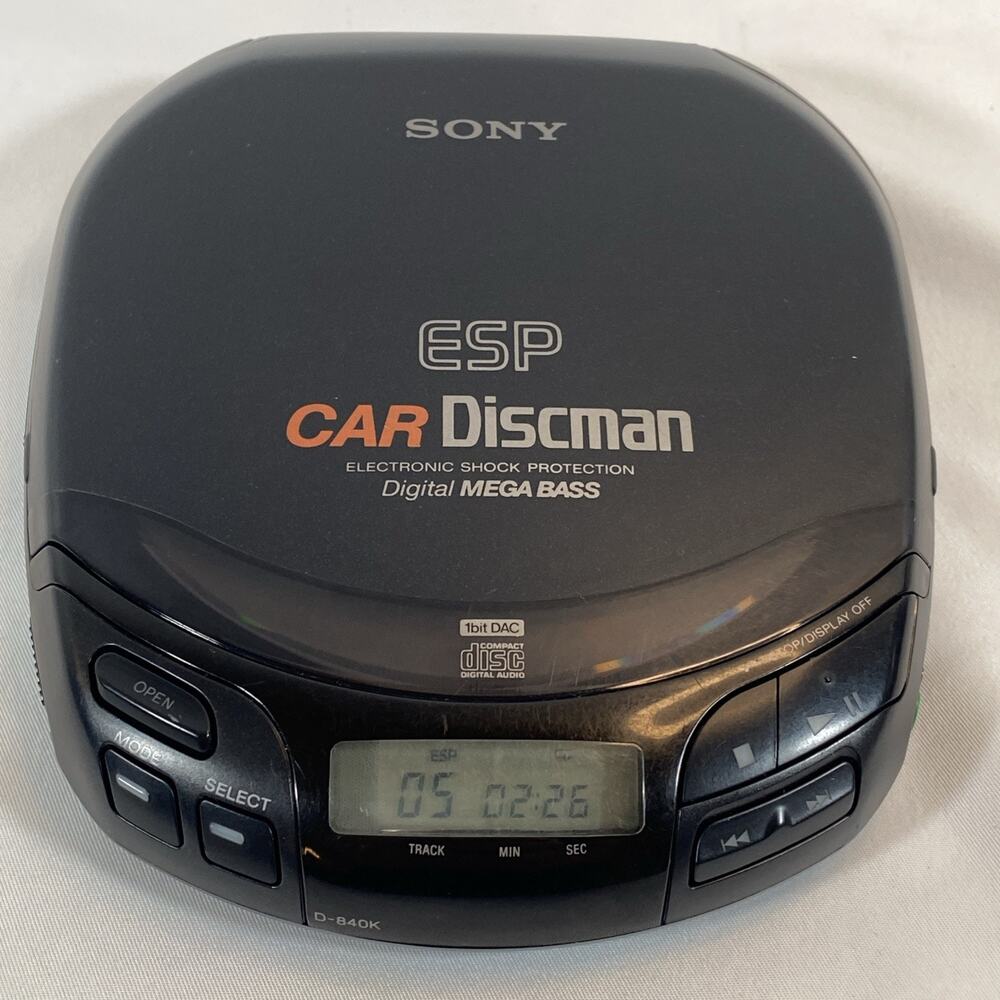 Sony ESP Car Discman D 840K Digital Mega Bass Tested and working.